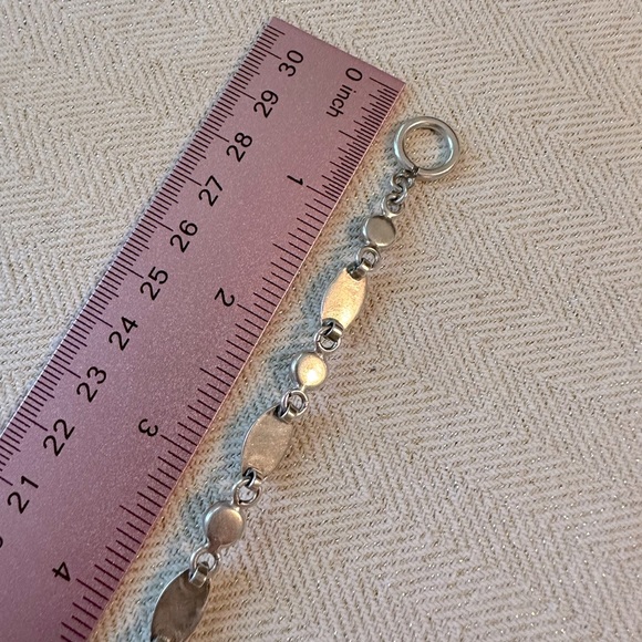 Vintage Mexico 925 Black Onyx Toggle Clasp Bracelet Sterling Silver Signed 7 1/4 - Picture 4 of 13